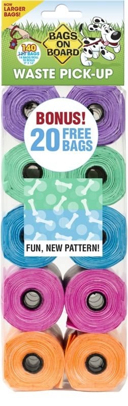 Bags on Board Colored Pick-Up Bags 140ct