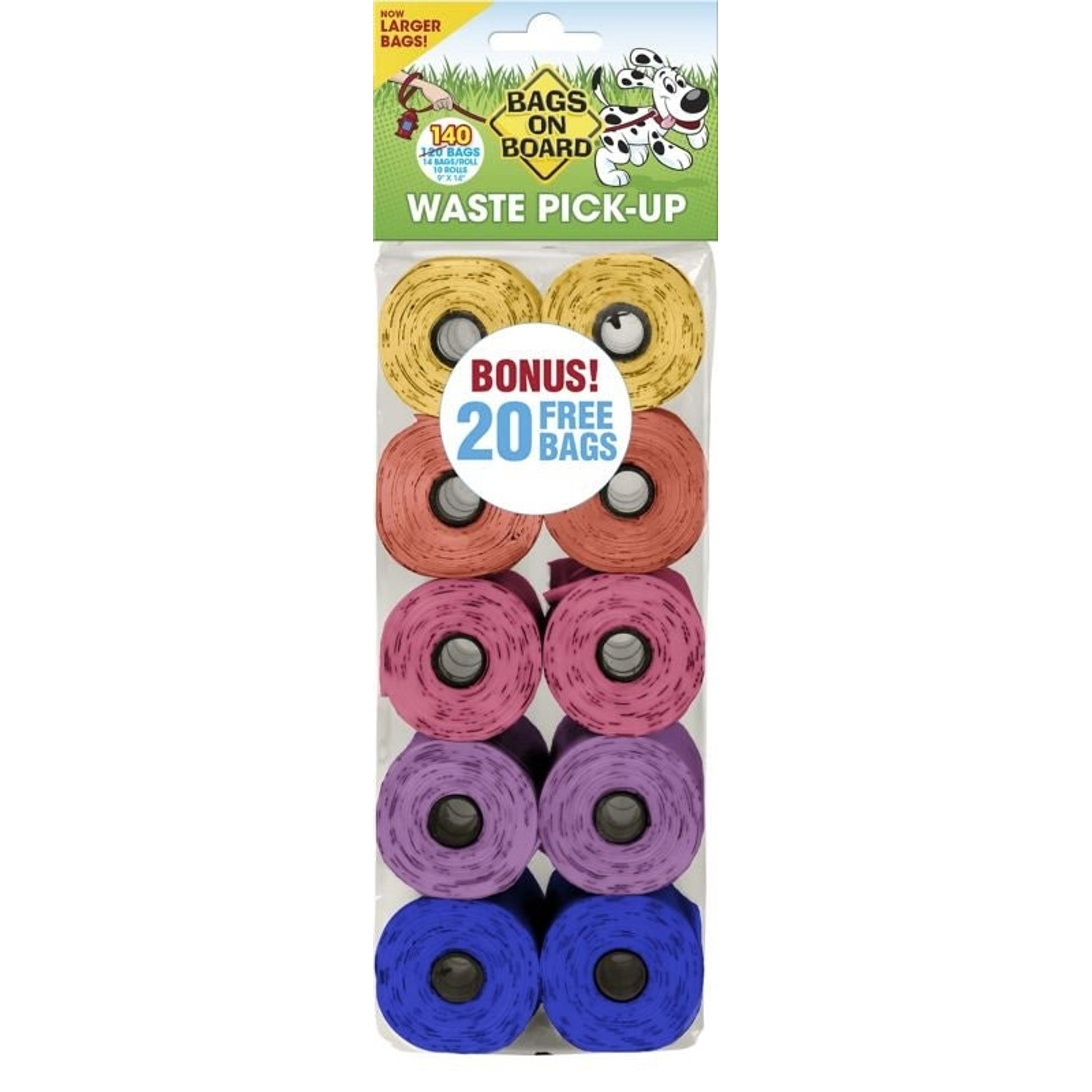 Bags on Board Colored Pick-Up Bags 140ct