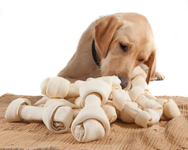 Select Grille Knotted Rawhide Bone Bulk Bag