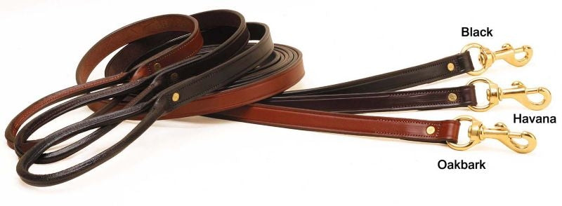 Tory Leather Rolled Handle Dog Leash