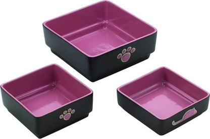 SPOT Four Square Stoneware Dog Dish