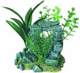 Blue Ribbon Rock Arch with Silk Plants