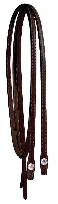 Rein Engraved Silver Plate Concho OneSize Bk/Gry