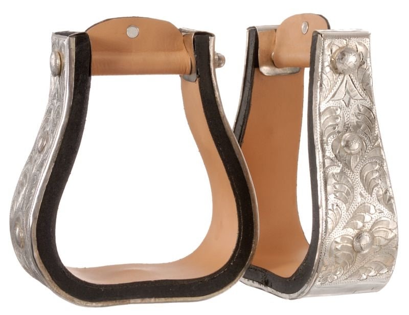 Tough1 Silver Show Bell Stirrups