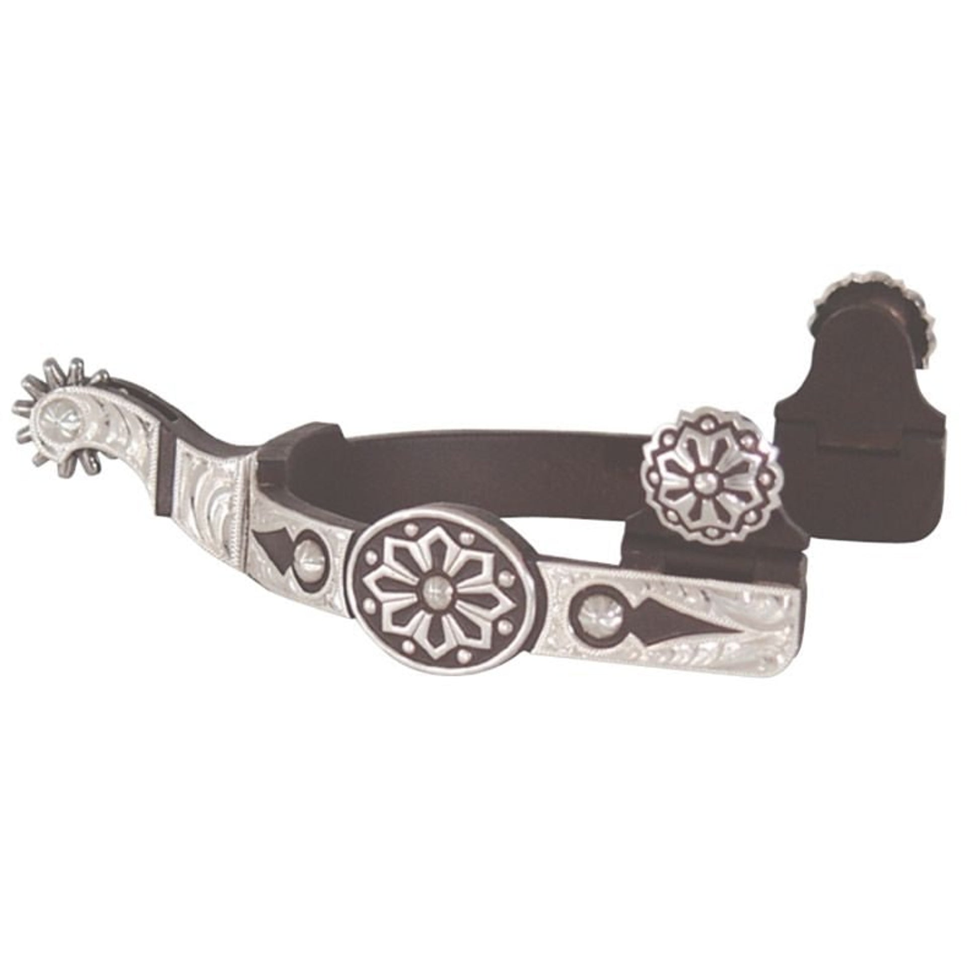 Classic Equine Silver Aztec 12pt Spurs