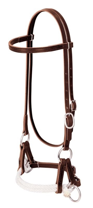 Weaver Latigo Leather Double Rope Side Pull