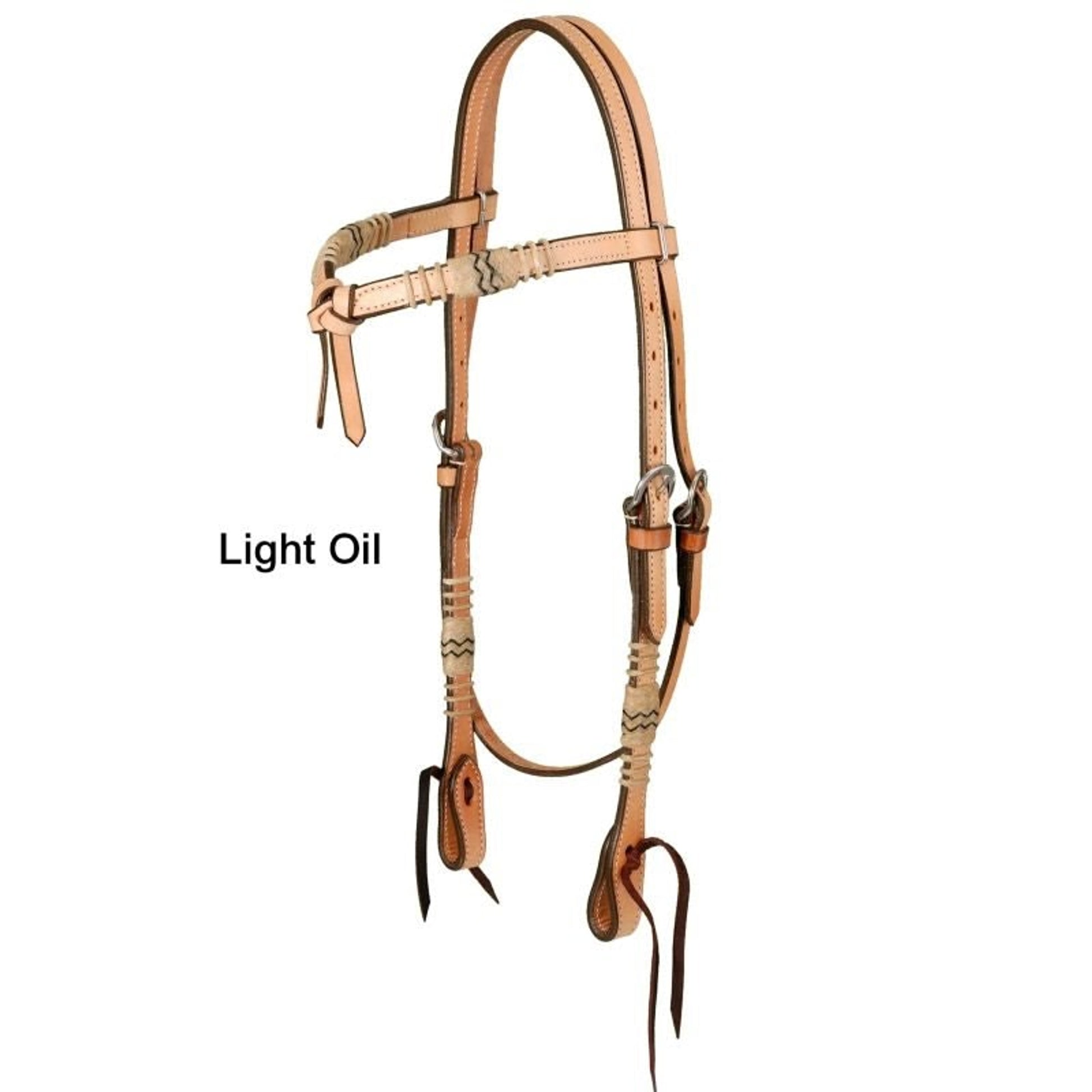 Royal King Rawhide Knotted Brow Headstall
