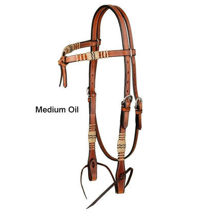 Royal King Rawhide Knotted Brow Headstall