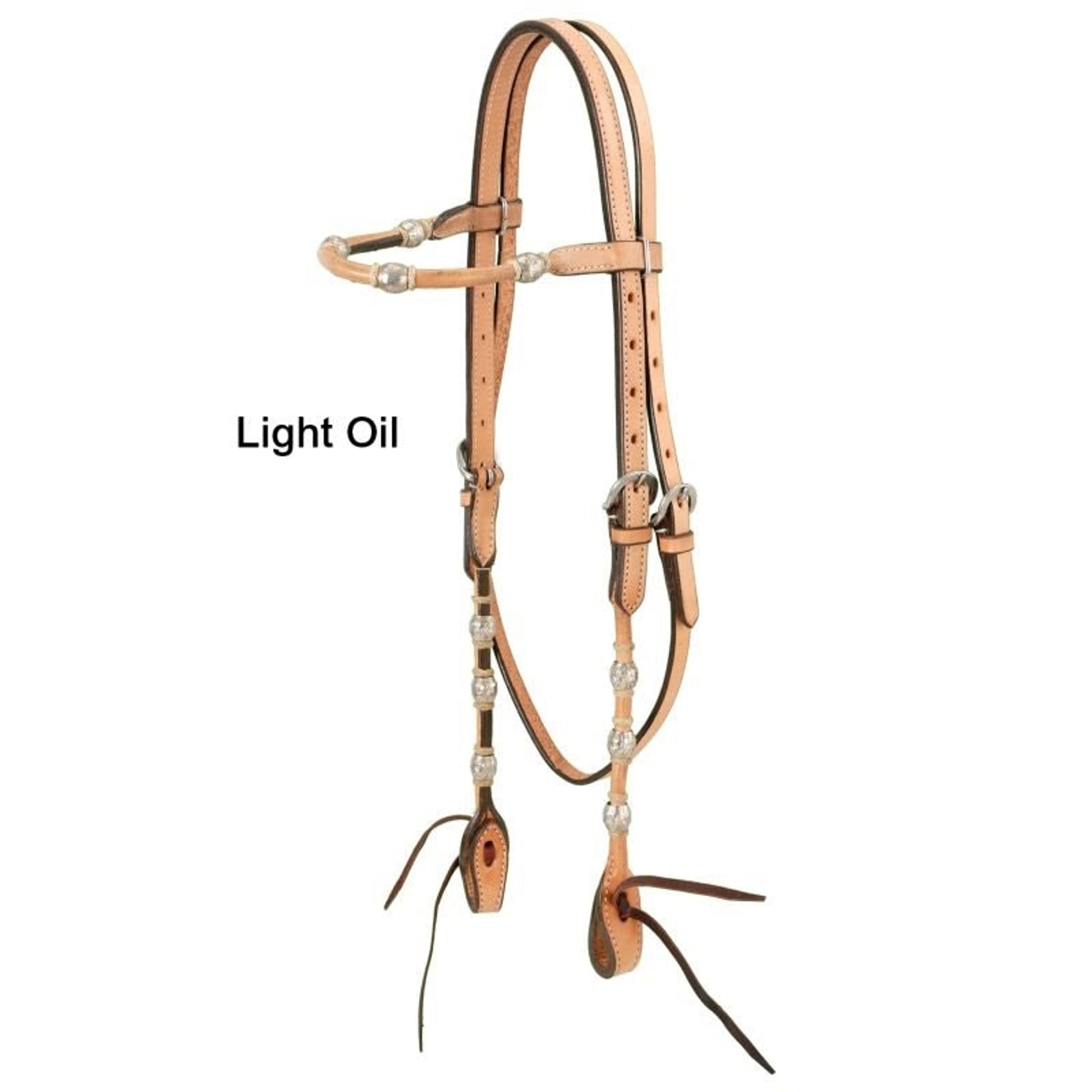 Royal King Silver Ferrule Rawhide Headstall