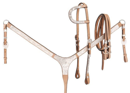 Royal King Single Ear Silver Western Show Set