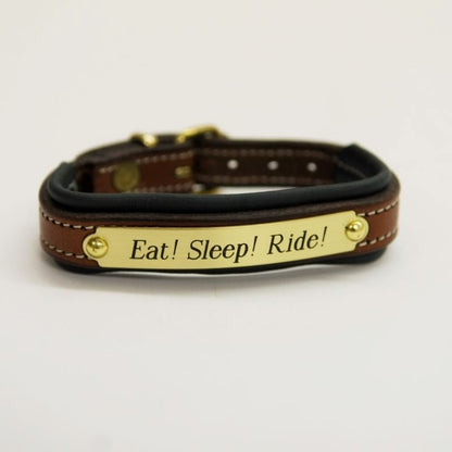 Tory 1/2In Padded Bracelet Brass Buckle 9In Blk