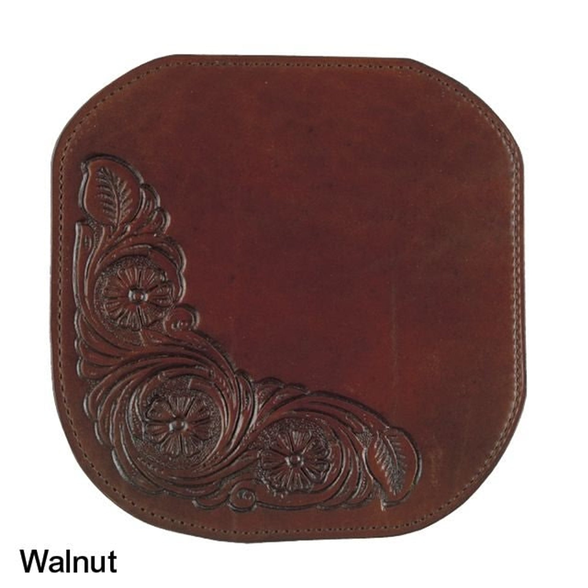 Circle Y Scallop Gray Wool Felt Pad