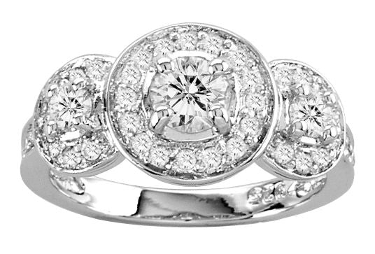 Kelly Herd Clear Round Three Stone Ring