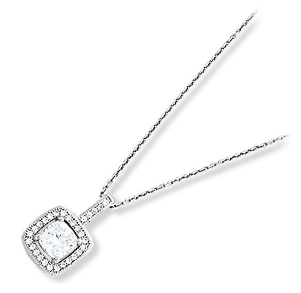 Kelly Herd Cubic Zirconia Square Pendant