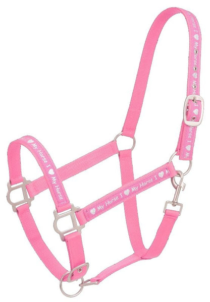 Tough1 I Love My Horse Nylon Halter