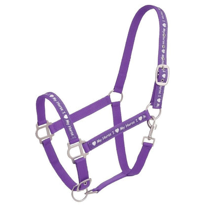Tough1 I Love My Horse Nylon Halter