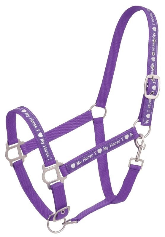 Tough1 I Love My Horse Nylon Halter