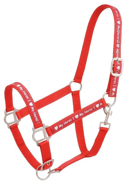 Tough1 I Love My Horse Nylon Halter