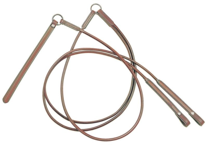 Tory Harness Leather Romel Rein with Chicago Srews