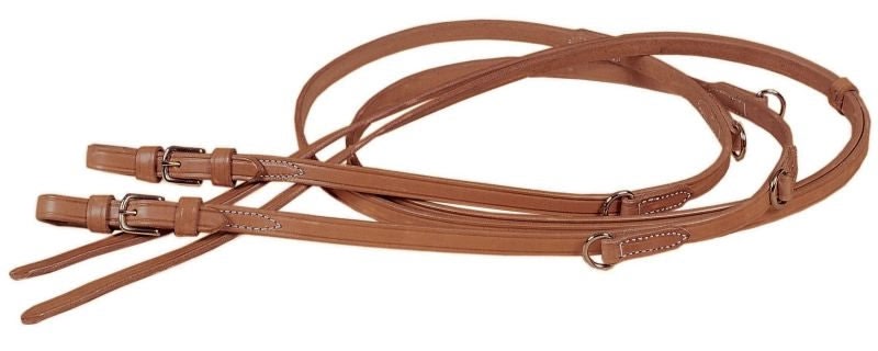 Tory Leather Split German Martingale Reins Black