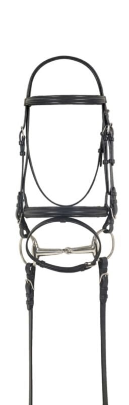 Camelot Gold RCS Snaffle Dressage Bridle - Thumbnail 2