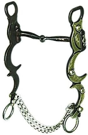 Western AT Silver Moon Snaffle S-Shank Bit