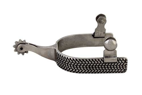 Western SS Rope Wide Rosebud Mens Spurs