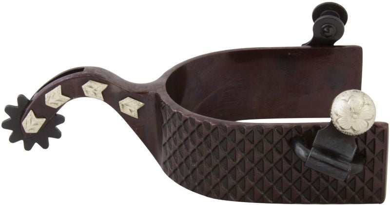 Western BS Silver Arrow Wide 10pt Mens Spurs
