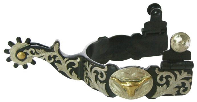 Western BS Longhorn Concho 10pt Mens Spurs