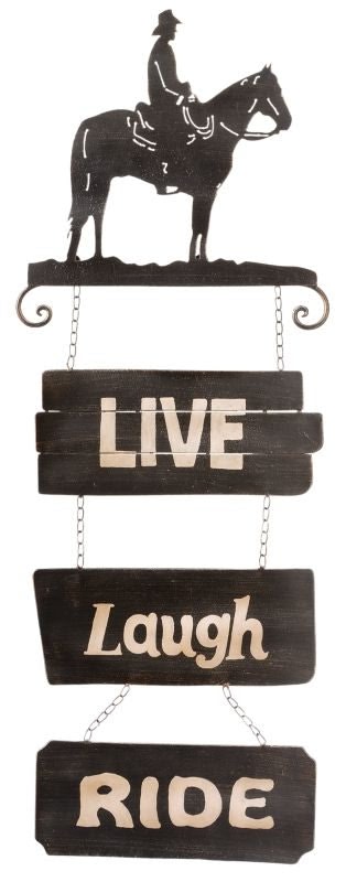 Cowboys Sign Live Laugh Ride Wall Decor