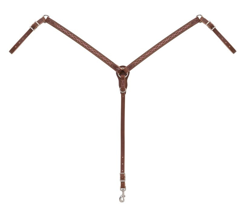 Weaver Boot Stitch Pink Breast Collar