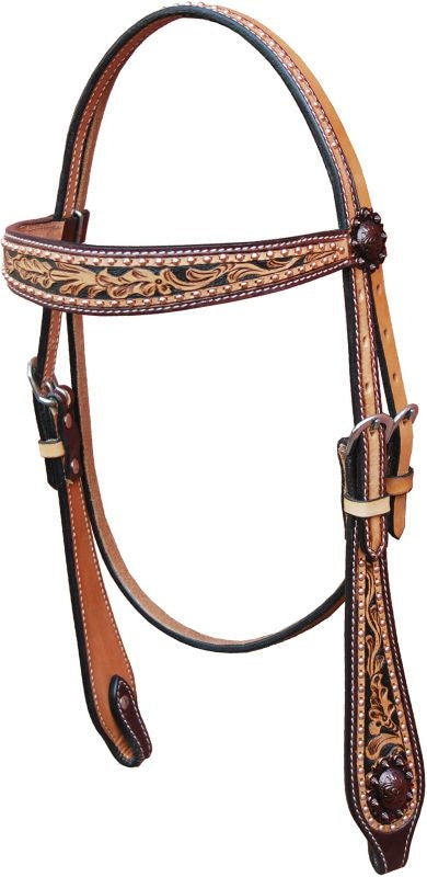 Turn-Two Prairie Rose Browband Headstall