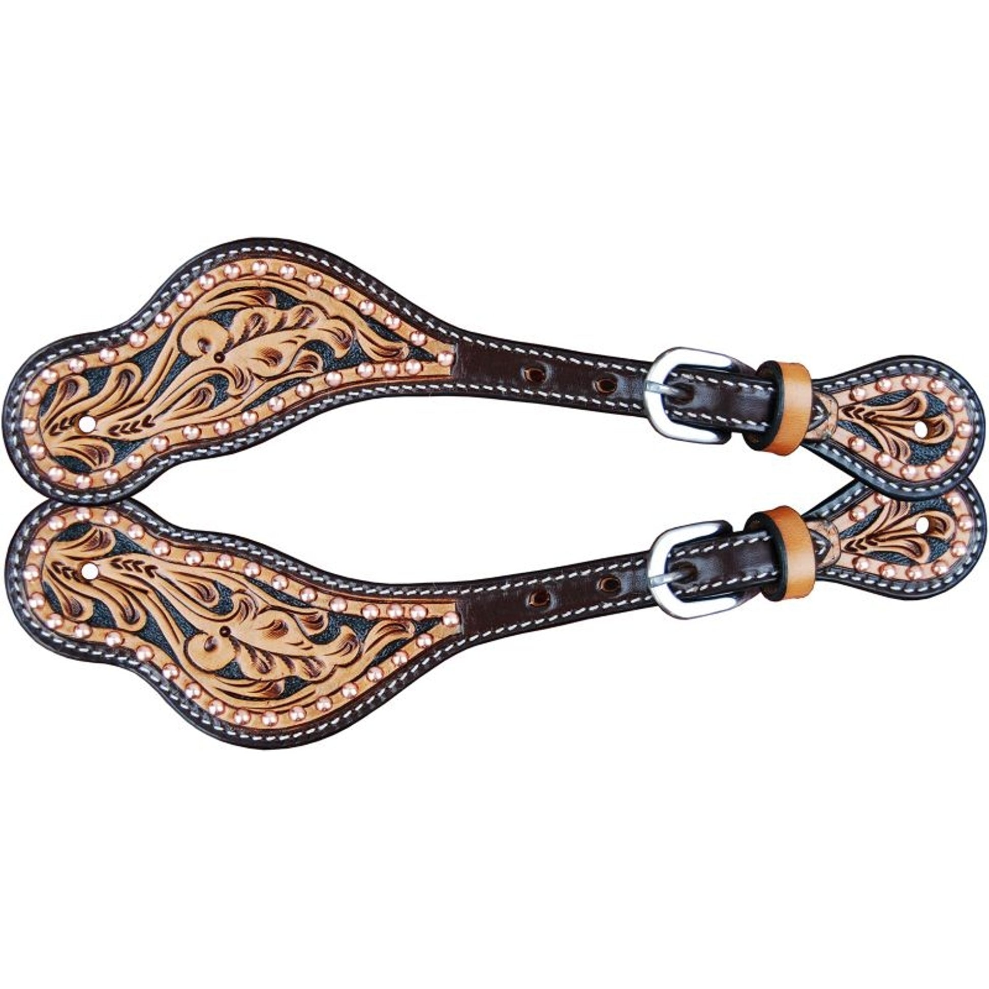 Turn-Two Prairie Rose Shaped Spur Straps