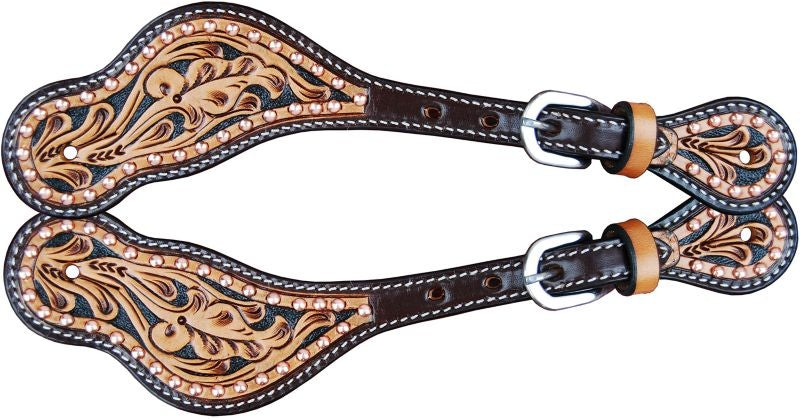 Turn-Two Prairie Rose Shaped Spur Straps
