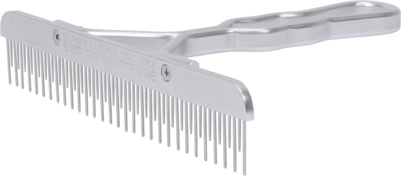Blunt Tooth Fluffer Comb Aluminum Handle SS Blade