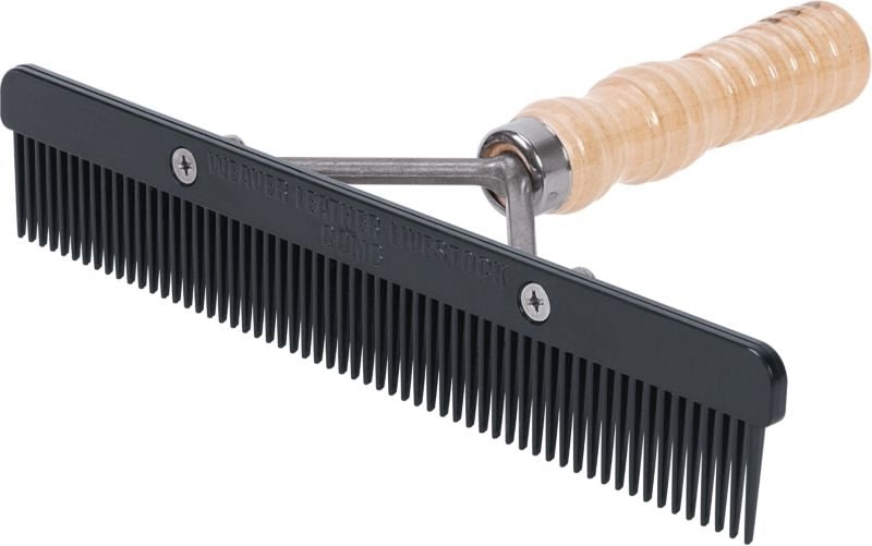 Fluffer Comb with Wood Handle/Replace Blade