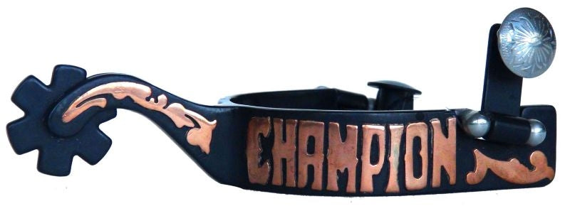 Western BS Copper Trim Champion 6pt Spurs