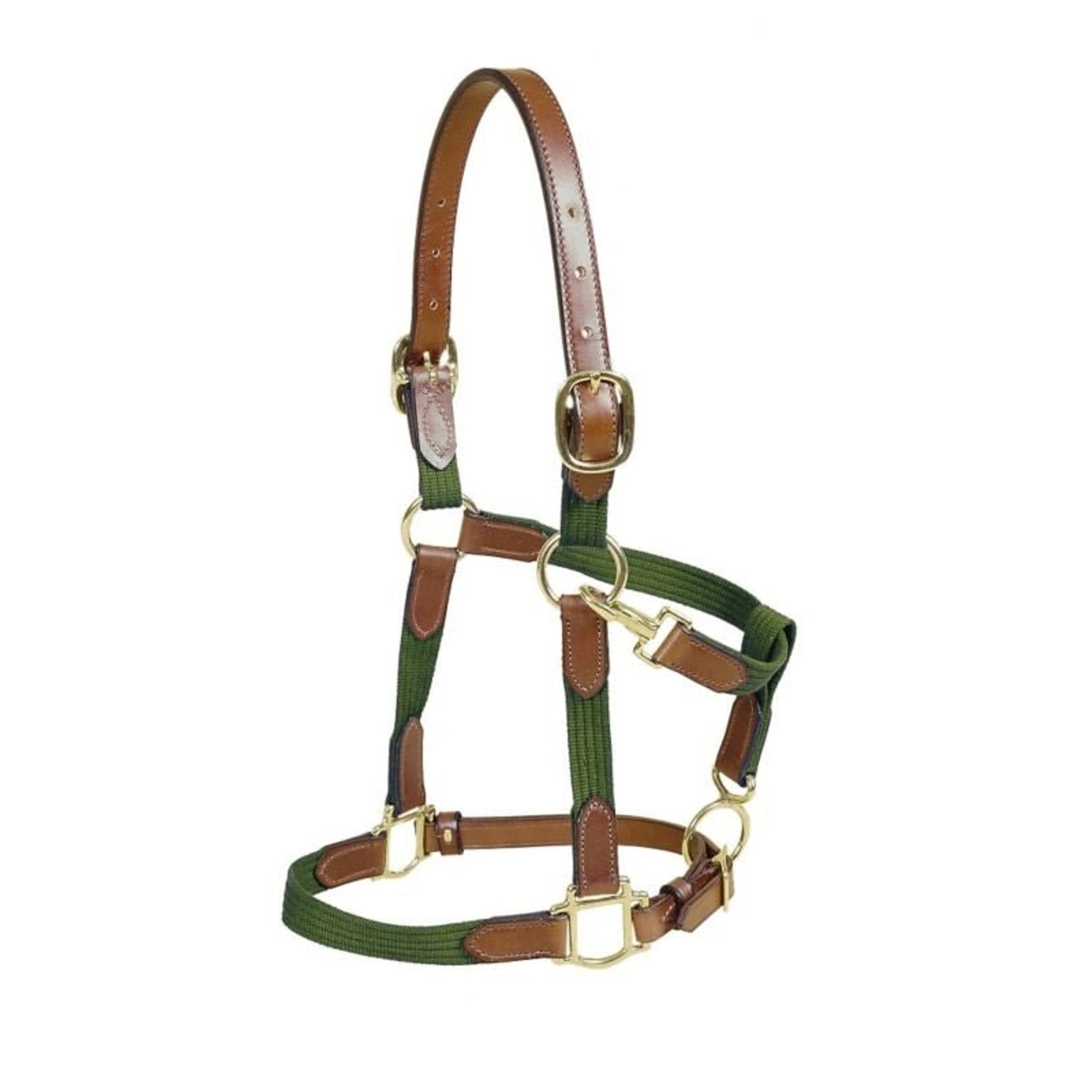 Tory 7 Cotton Web Lead With Leather Ends 7FT Bk/Gry