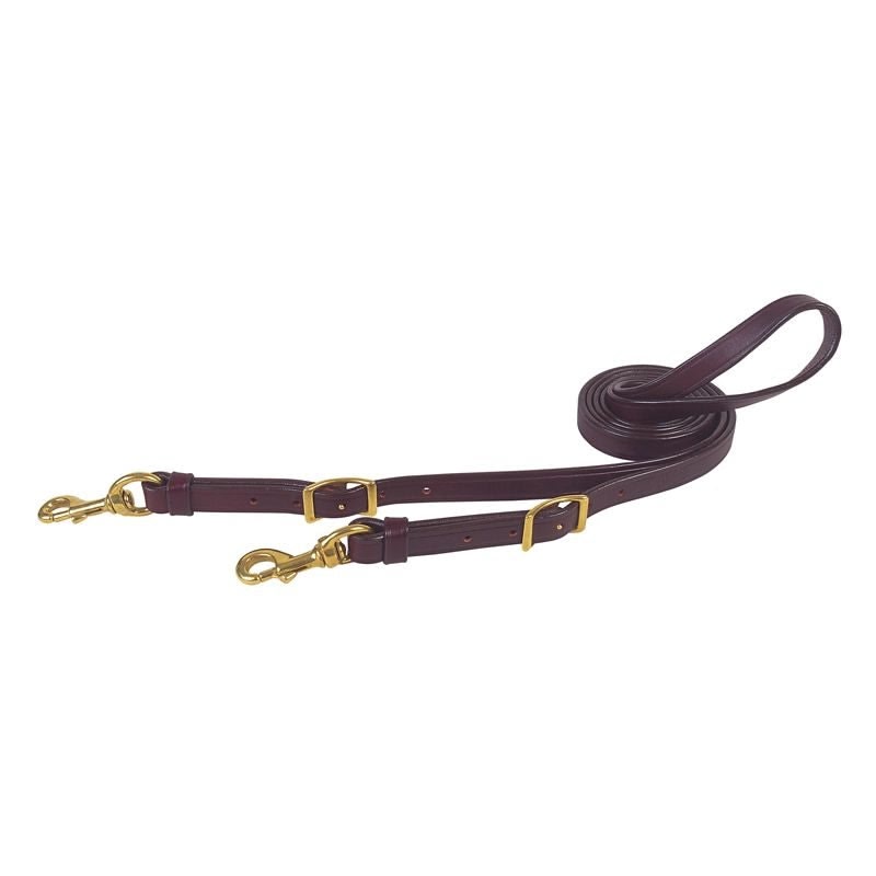 Tucker 3/4in Flat Single Rein with Brass
