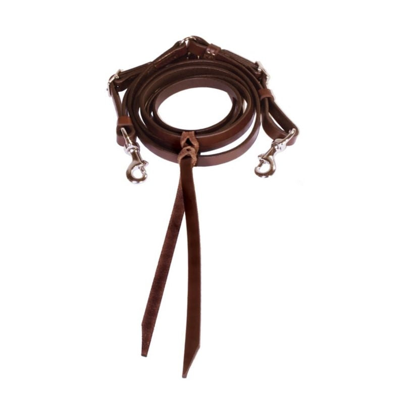 Tucker Adjustable Trail Rein with Brass