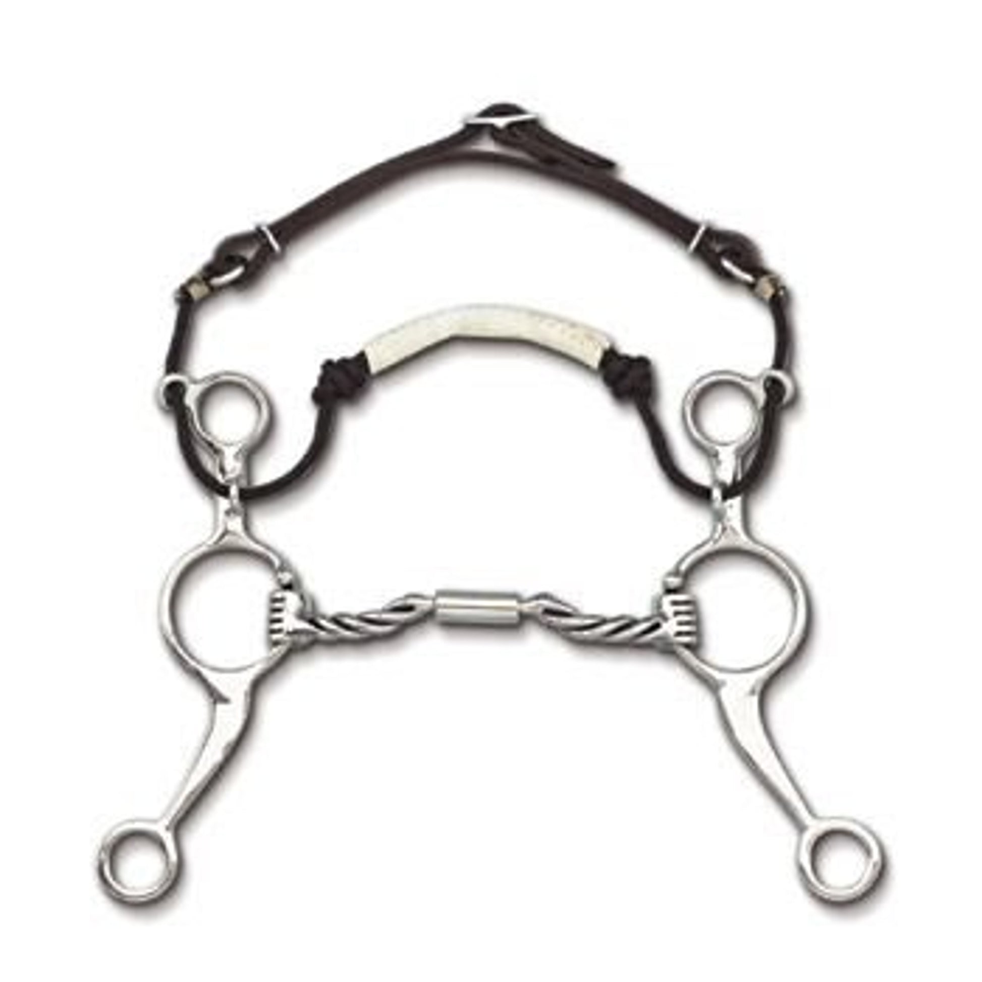 Myler Long Shank Combo Bit Twist Low Port Snaffle