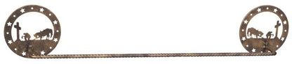 Gift Corral Towel Bar - Quarter Horse Black Gold