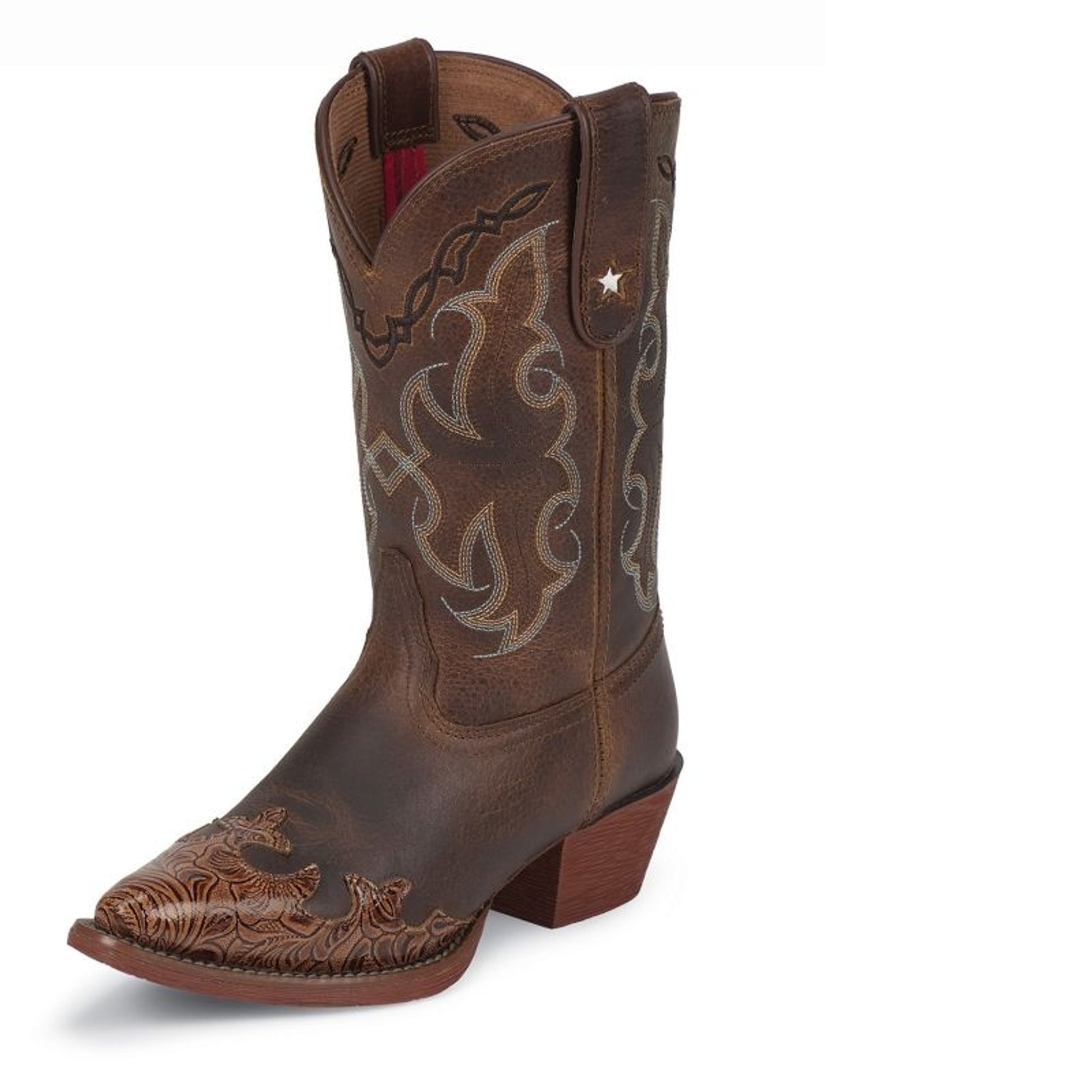 Tony Lama Kids Snip Toe Tan Savannah Boots
