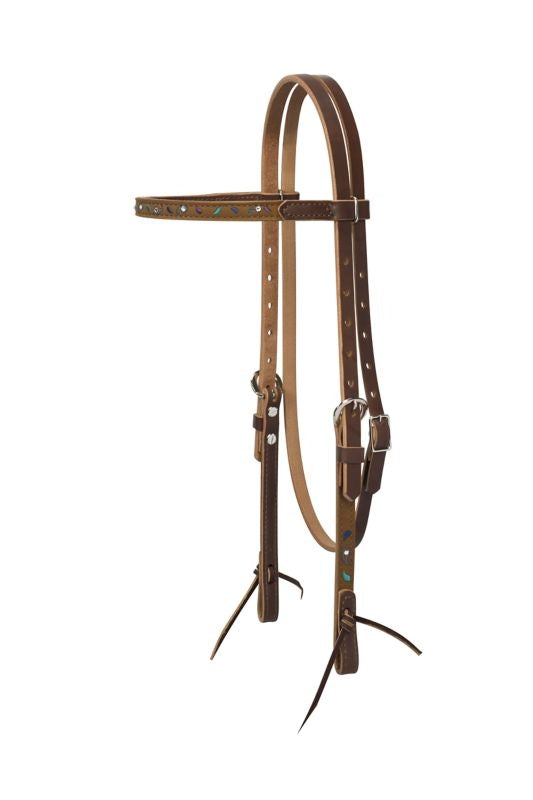 Weaver Paisley Sparkle Browband Headstall