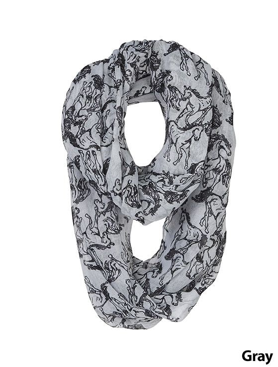 Linear Horse Infinity Scarf