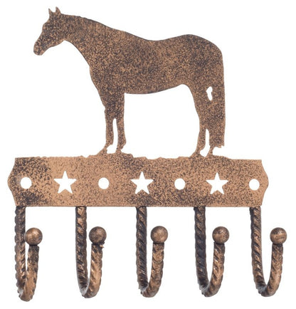 Tough1 Key Rack with Equine Motif Gold Quarterhorse
