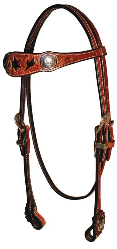 Reinsman Molly Powell Black Patent Inlay Headstall