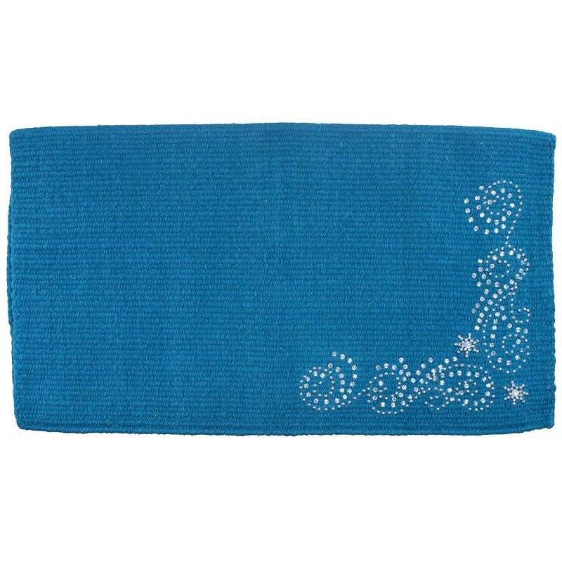 Tough1 Rowel Crystal Design NZ Wool Saddle Blkt