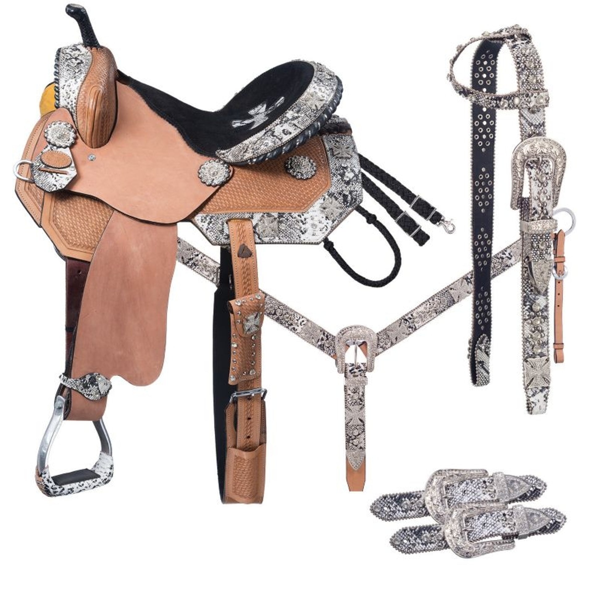 Tough1 Greyson Barrel Saddle 5 Piece Package