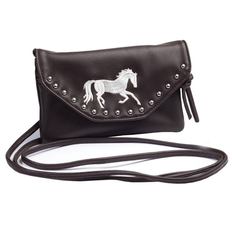 Studded Brown Wallet/Purse Combo